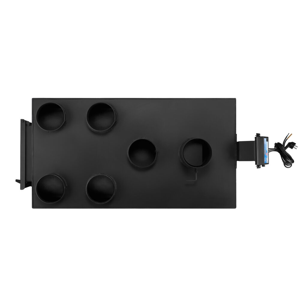 wylot spalin i wyloty gorącego powietrza w piecu nadmuchowym PN5