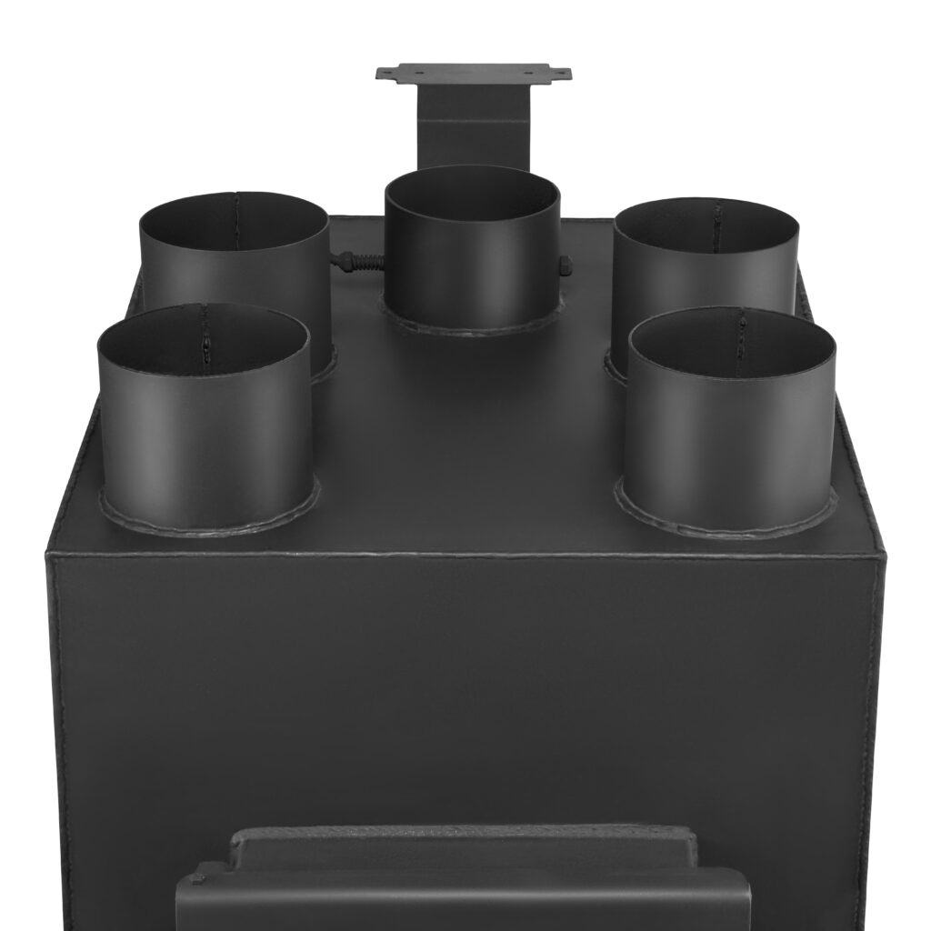 wyloty spalin i gorącego powietrza w piecu PN4