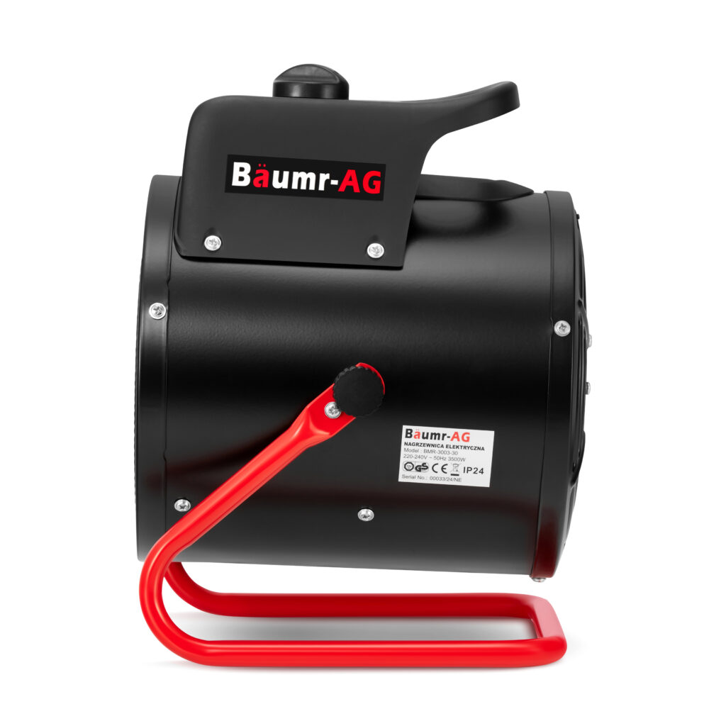 nagrzewnica elektryczna baumr-ag widok z boku