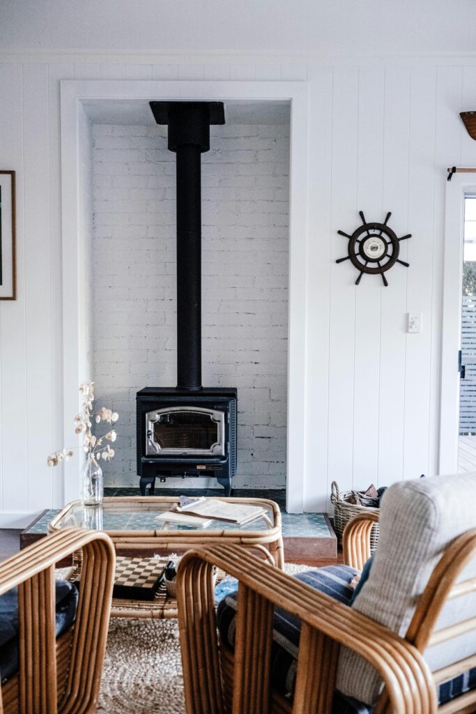 kominek w stylu skandynawskim