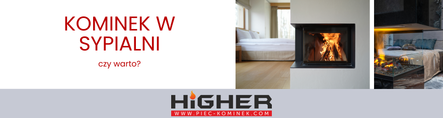 kominek w sypialni