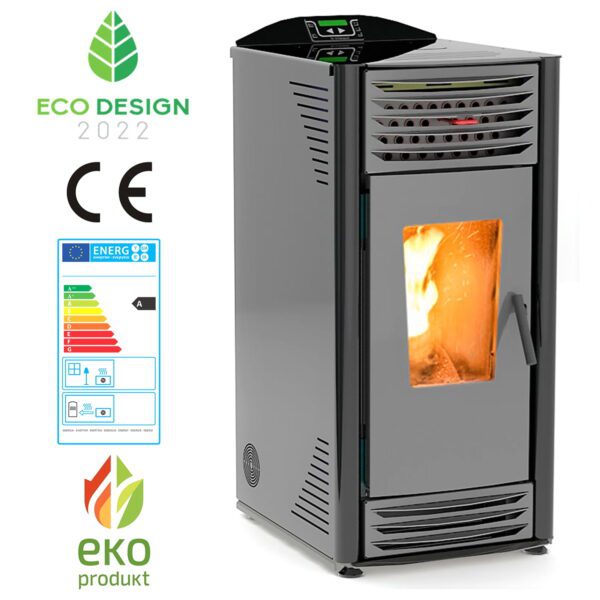Piec powietrzny ekologiczny na pellet HELENA 8 kW biały A++