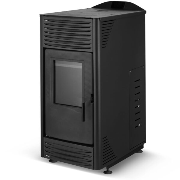 Piec kominek kocioł z płaszczem wodnym na pellet TOBY 15 kW czarny A++
