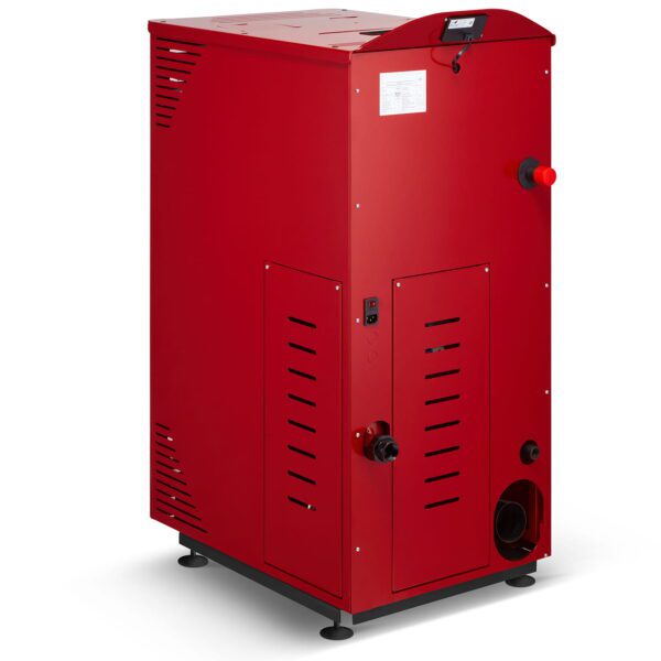 Piec kominek kocioł z płaszczem wodnym na pellet TOBY 15 kW czerwony A++